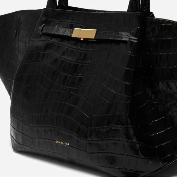 DeMellier Midi New York black croc effect bag brand new never worn in dustbag! - Picture 10 of 15